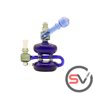 THREE TONE JUG SHAPED WATER PIPE BLUE 7inch